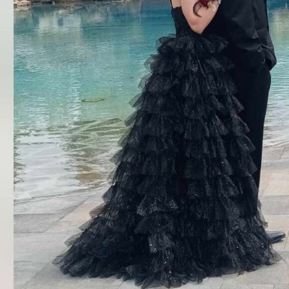 Stacee’s Black Formal Full Prom Gown size 2 - Picture 8 of 8